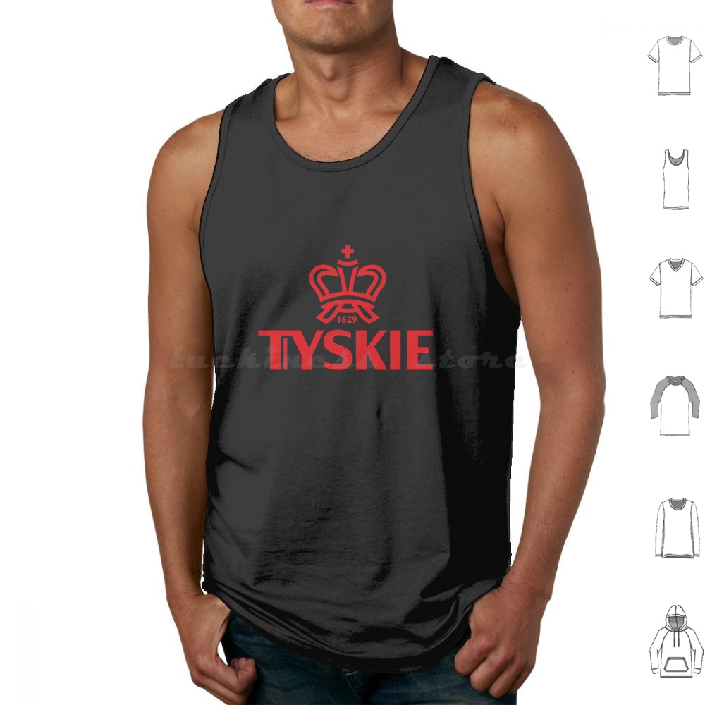 Wine Vodka Beer - Débardeurs Tyskie en coton imprimé –