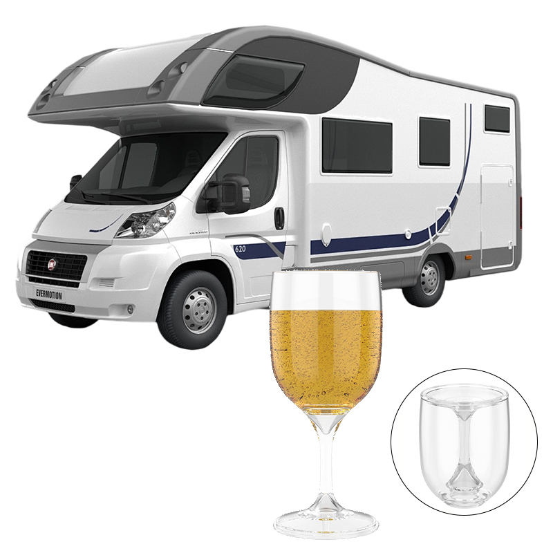 Wine & Beer Hydrometer - Verre à vin pliant Transparent en