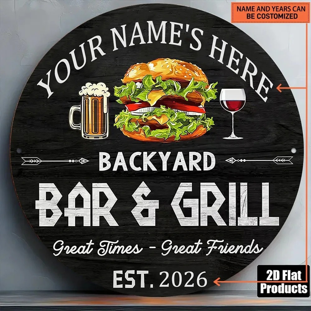 Plaque Métallique Ronde CIFbuy - Wine With Beer Name avis et prix