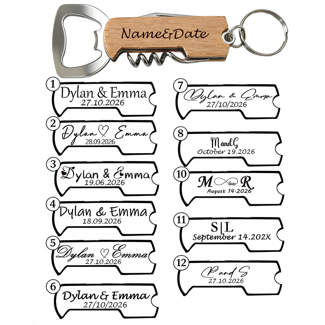 Lot de 10 ouvre-bouteilles per - Wine With Beer Name avis et prix