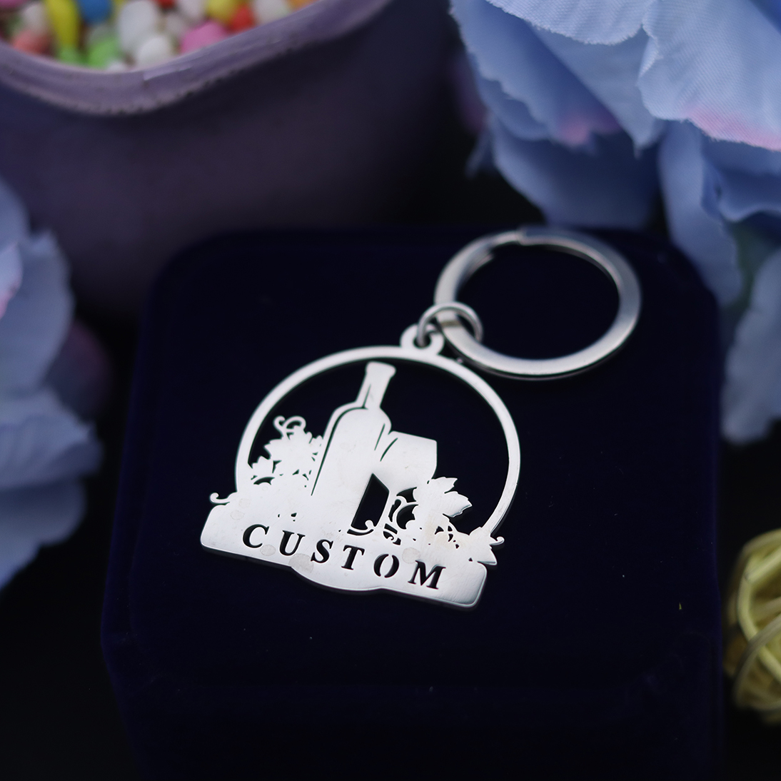 QIAMNI – porte-clés en acier i - Wine With Beer Name avis et prix