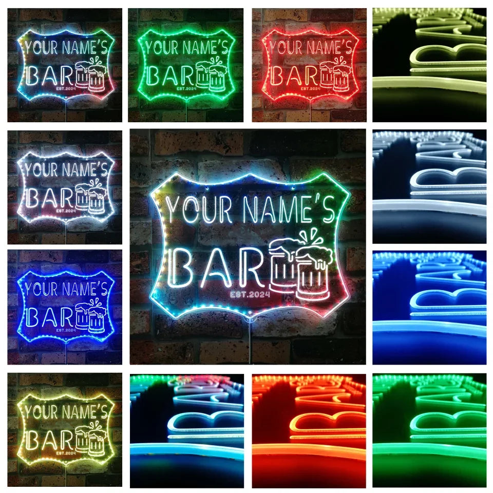 Panneau LED Glam dynamique RGB - Wine With Beer Name avis et prix