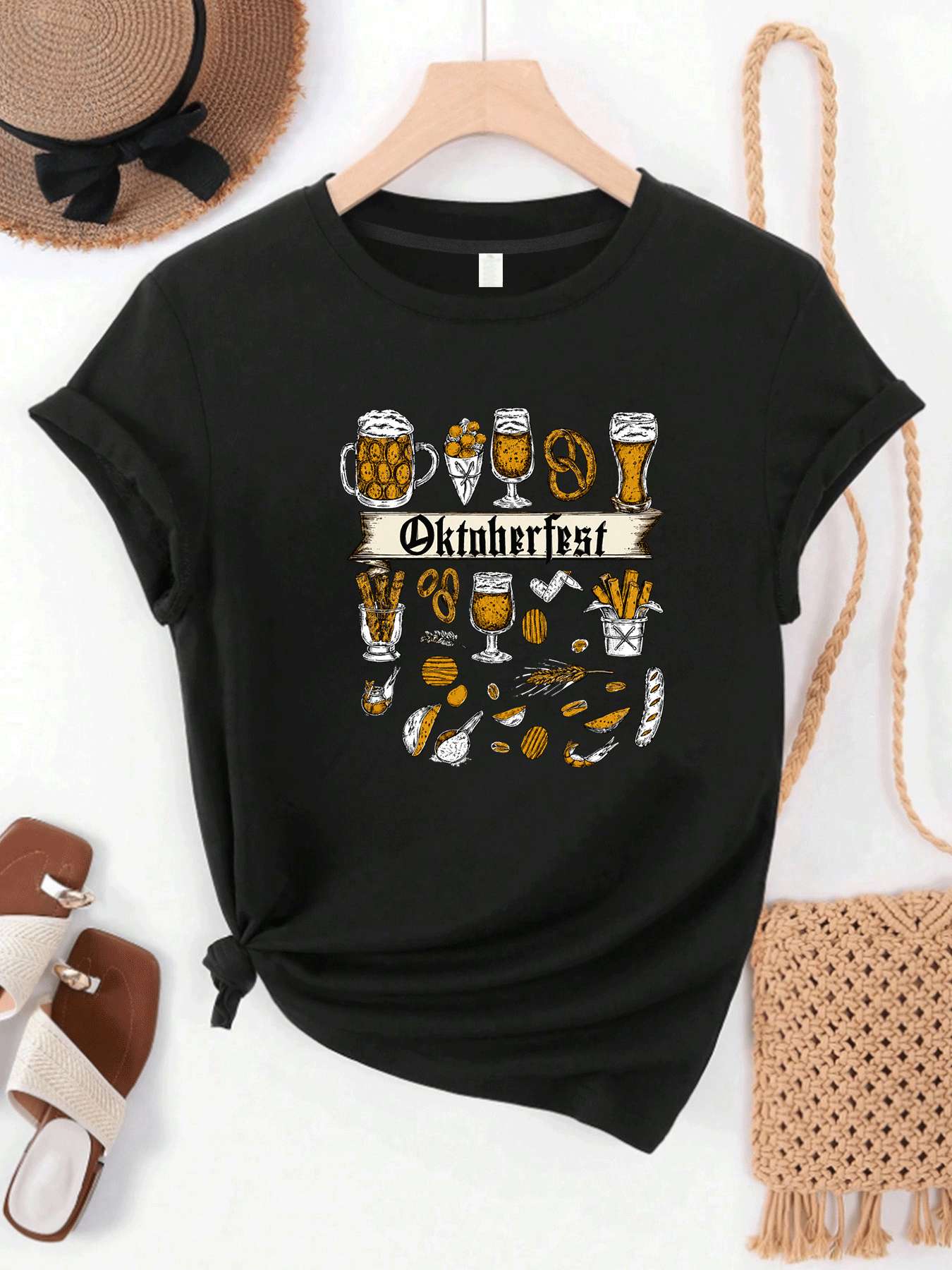 【MYJ06261】T-shirt pour femmes  - Wine Plus Beer avis et prix