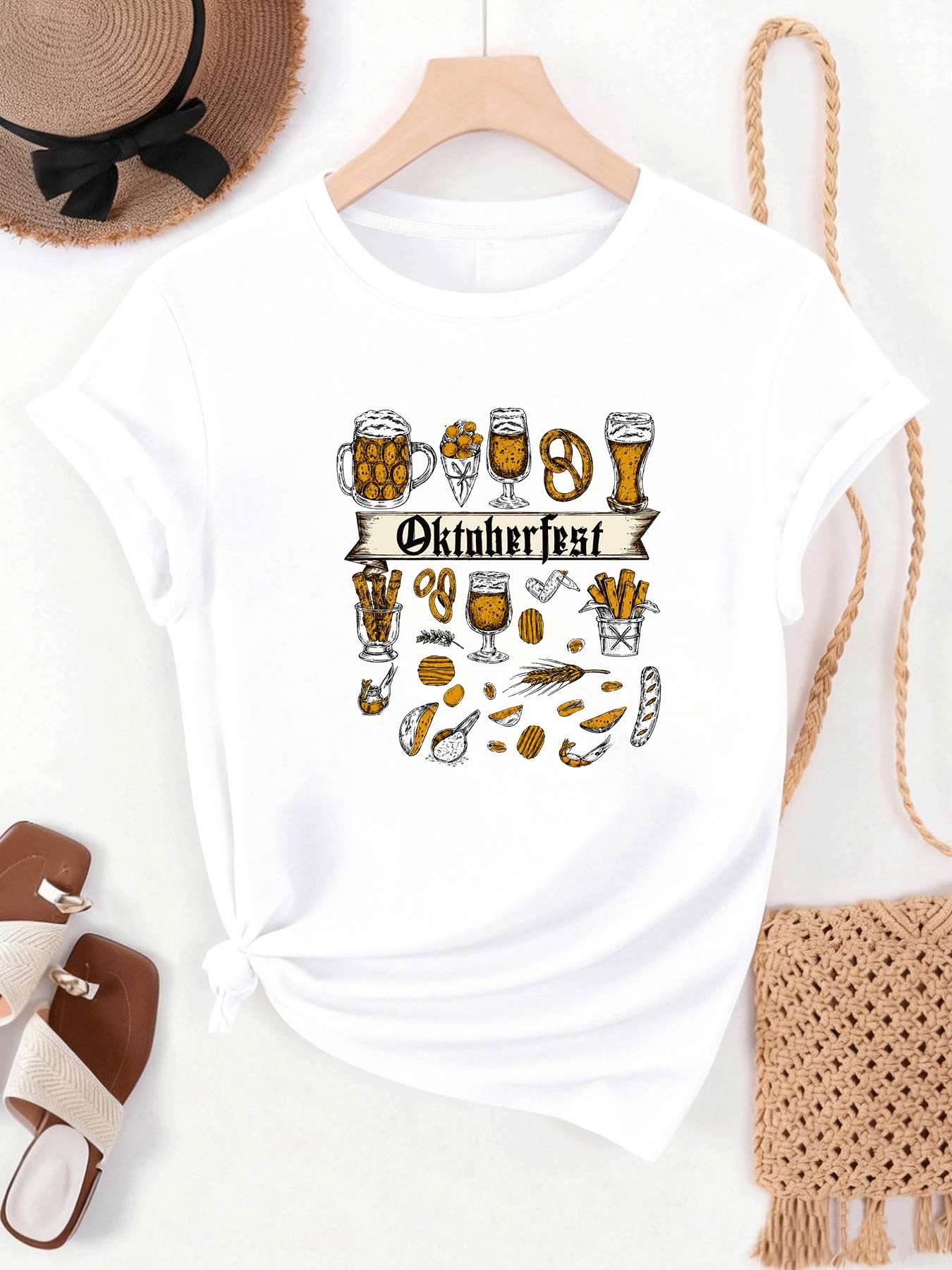 【MYJ06261】T-shirt pour femmes  - Wine Plus Beer avis et prix